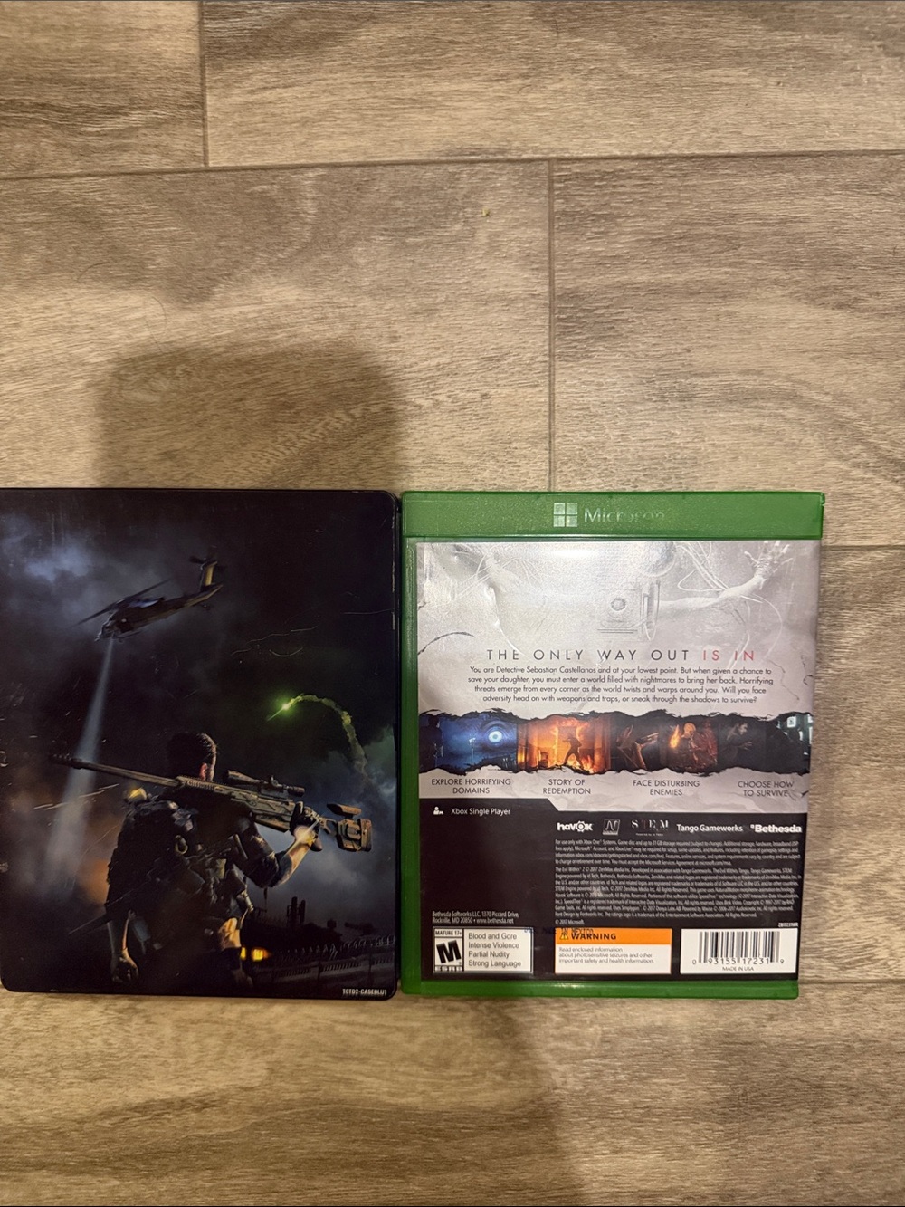Tom Clancy- the division 2  & The Evil Within 2 – Xbox One Green Case - Picture 4 of 6